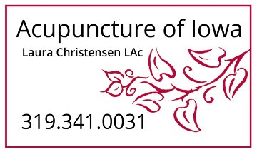 Acupuncture of Iowa Laura Christensen Iowa City sign 319.341.0031