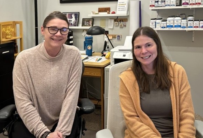 Amanda Waugh and Collyn Hagemeier in our office